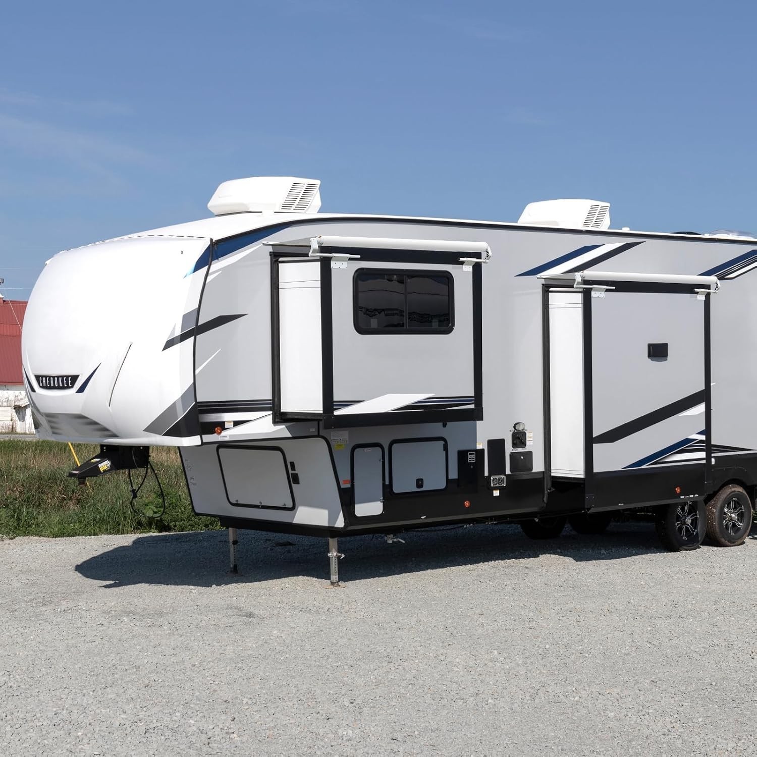 Ultra-Durable RV Slide Out Topper Awning Kit, Easy Install, 7’3″ x 6’7″, White
