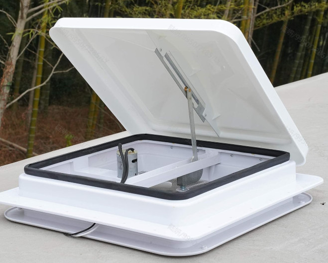 2 Pcs White 14″ x 14″ Replacement RV Roof Vent Cover Camper RV Trailer Ventline