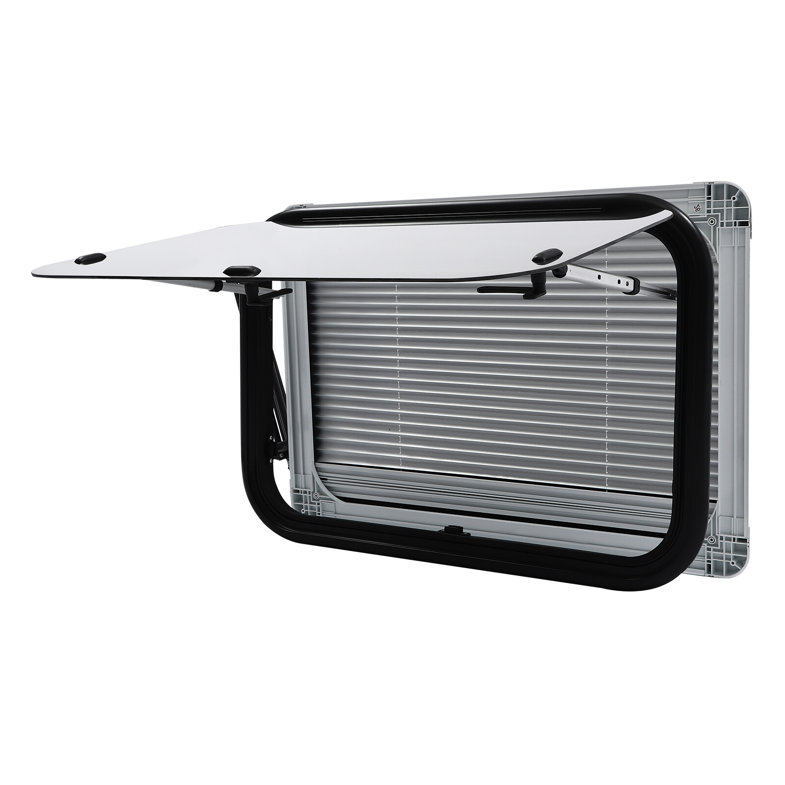 RV Caravan Hinged Push Out Window Double Glazed Ventilation Hatch 750x500mm 30mm
