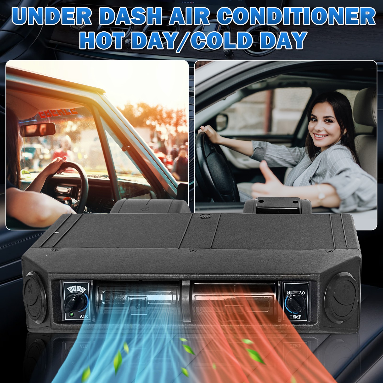 12V Cooling & Heat Underdash Air Conditioner Kits Electric Auto Car A/C Set