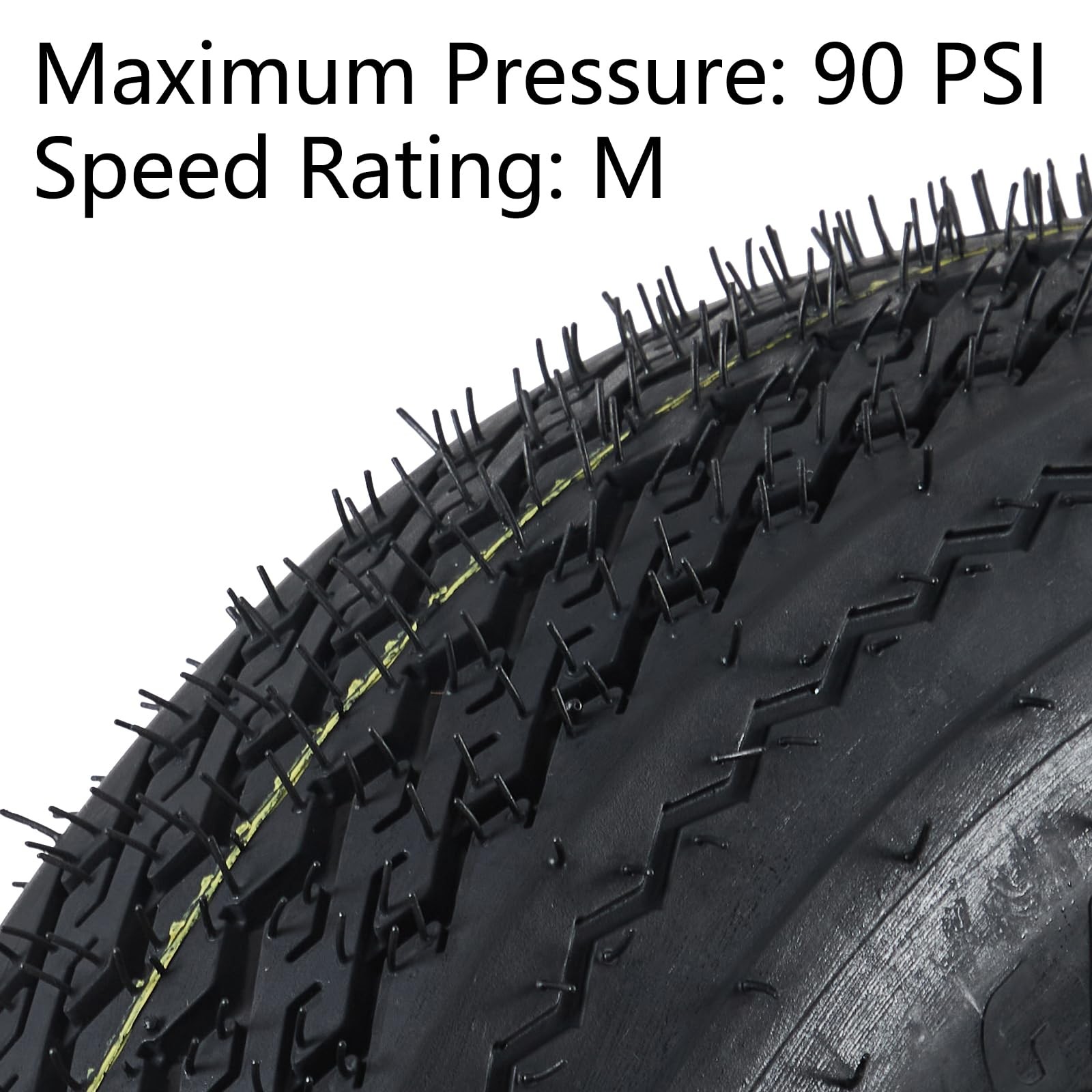 2pack 4.80-12 4.80×12 480-12 4.80-12 Trailer Tires with 12″ Rims 4 Lug on 4″ US