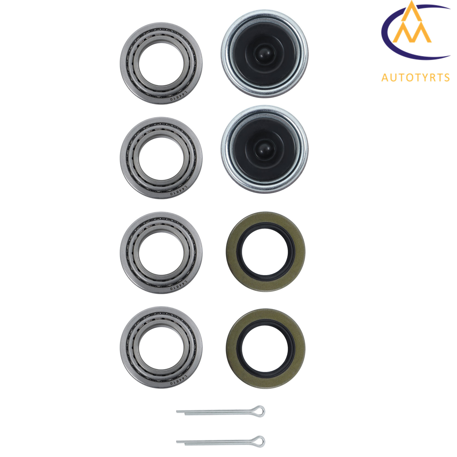 2 Set Boat Trailer Wheel Hub Bearing Kits L44649/L44610 For 1-1/16″ 2000Lbs Axle