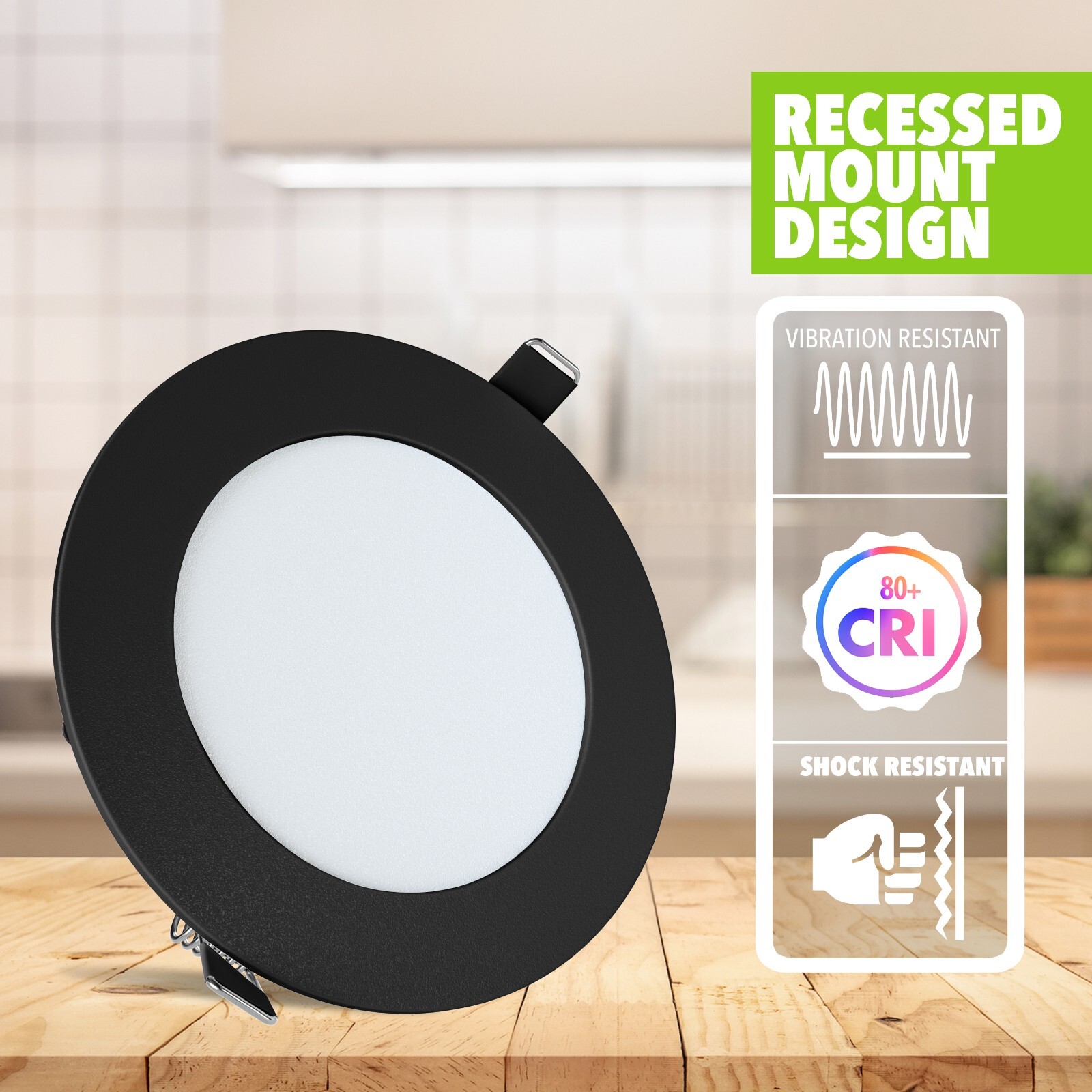 5 x 4.75″ LED RECESSED DOWN LIGHT INTERIOR CEILING FOR RVs BOATS 12V NW BLACK