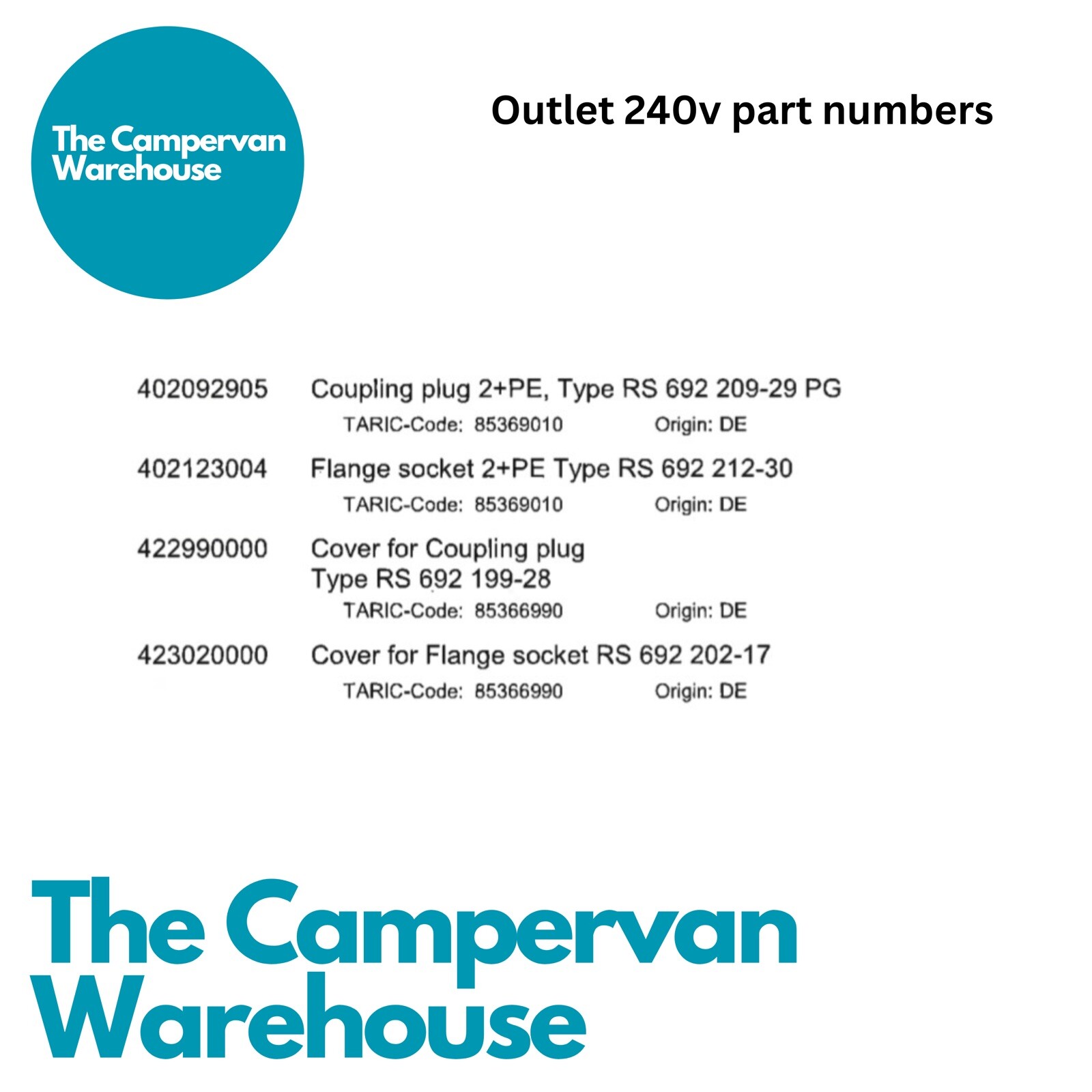 IP67 240V OUTLET SURFACE MOUNTED | COMPACT VW CAMPERVAN | ELECTRIC HOOKUP Shore