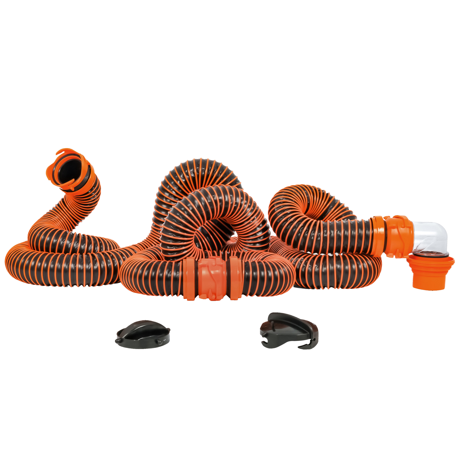 Camco RhinoEXTREME 20′ Sewer Hose Kit w/4 In 1 Elbow Caps RV Sewer Hose Kit