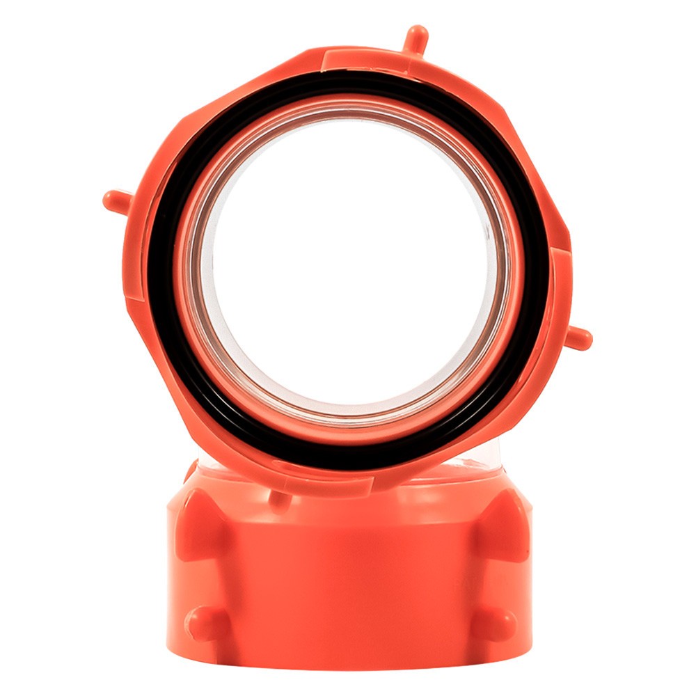 Camco 39857 RhinoFLEX 90° Clear/Red Fittings Transparent 3″Bayonet x 3″Lug