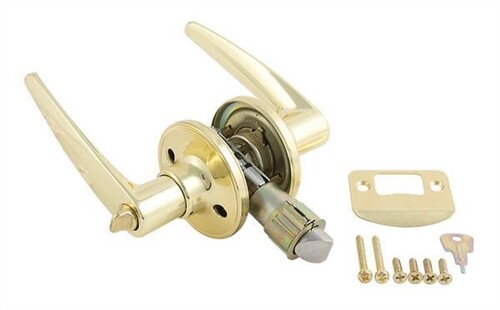AP Products Privacy Lever Set (013-231) (Polished Brass) Entry Door Lock