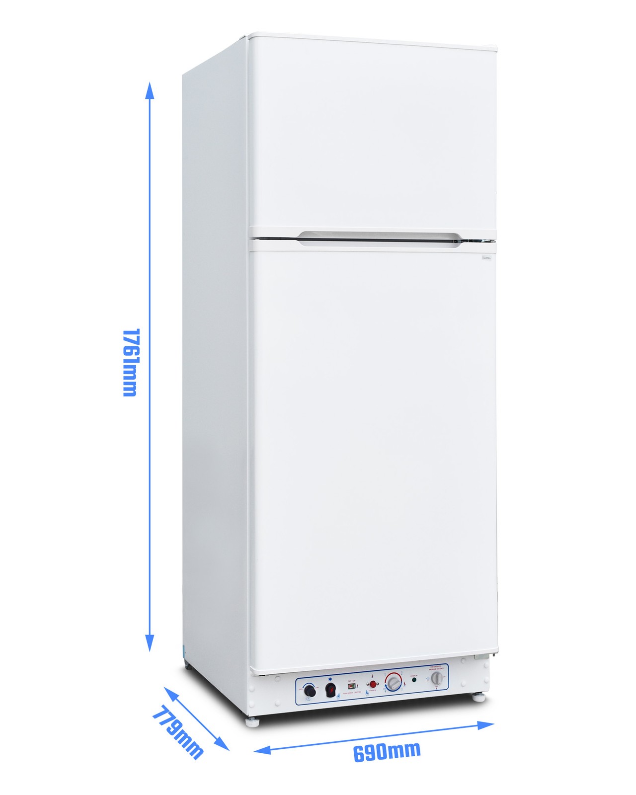 Smad Gas LPG Fridge Freezer Outdoor RV Refrigerator with freezer 13.4 Cu.Ft 110V