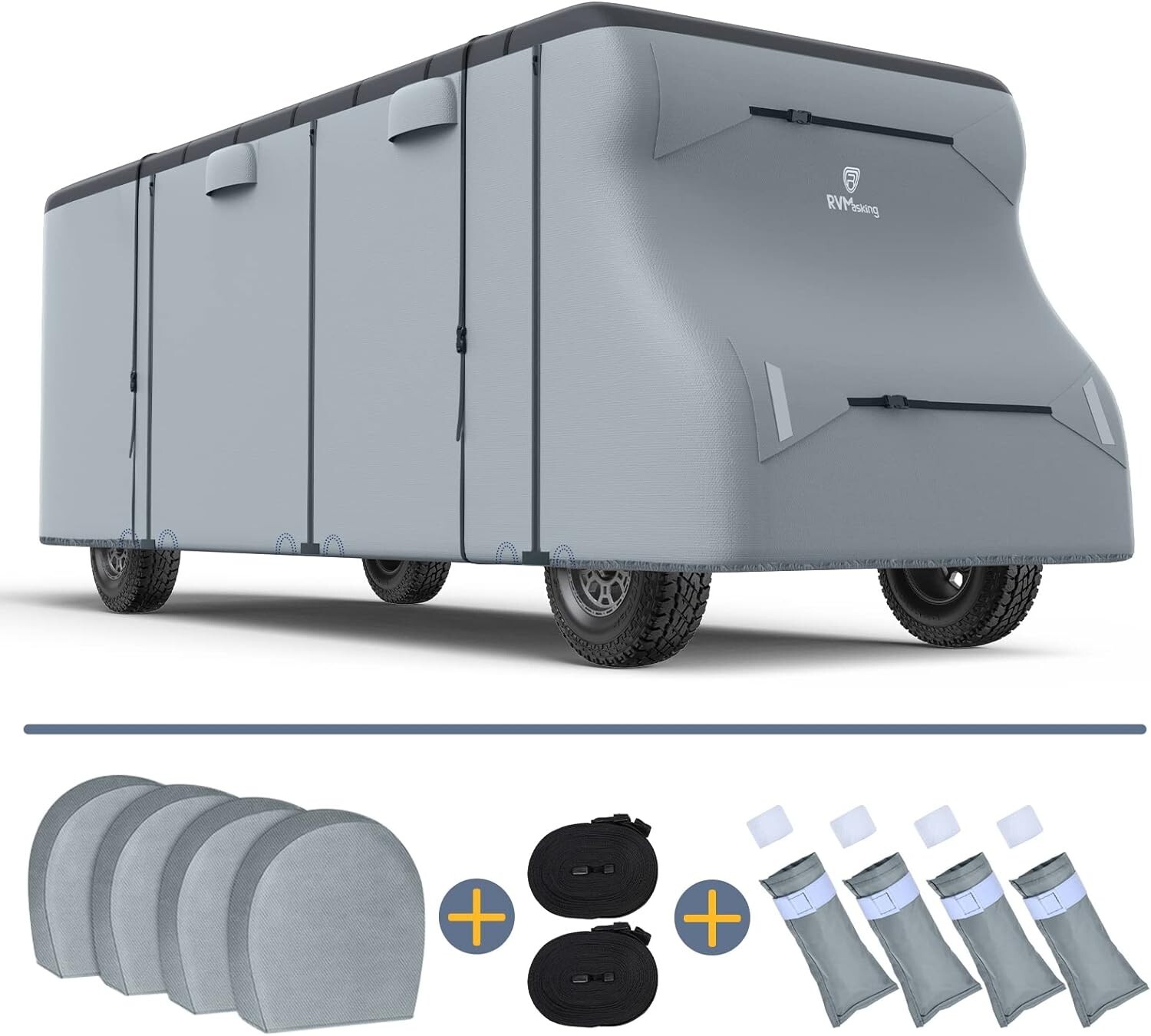 RVMasking 20’1” – 23′ Class C RV / Motorhome Cover Waterproof and Anti-UV 600D