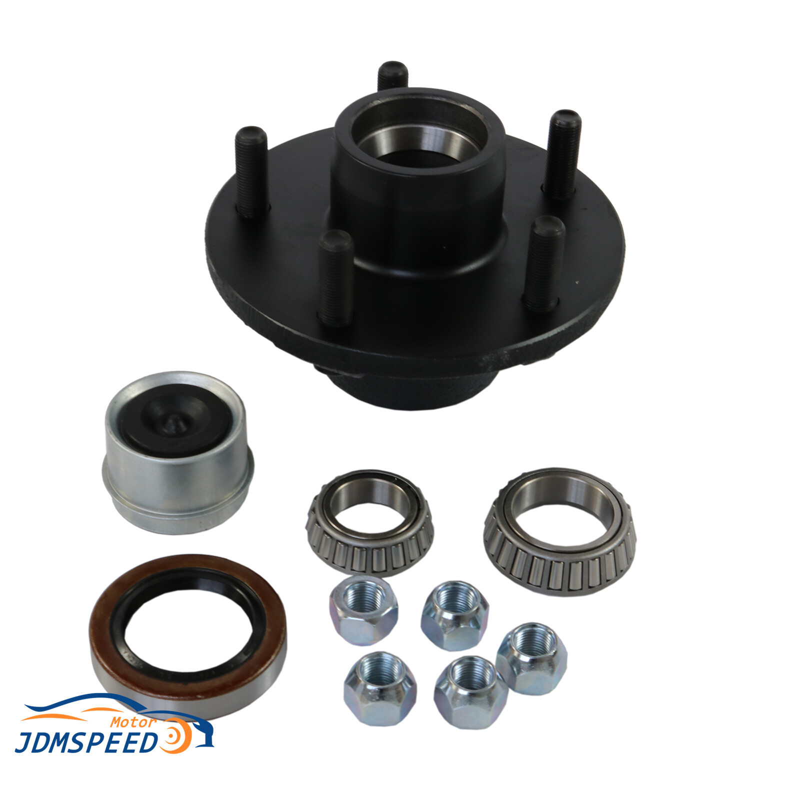 2PACK Trailer Idler Hub Kits 5 on 5″ fit for 3500 lbs Axle -22018K cone bearings