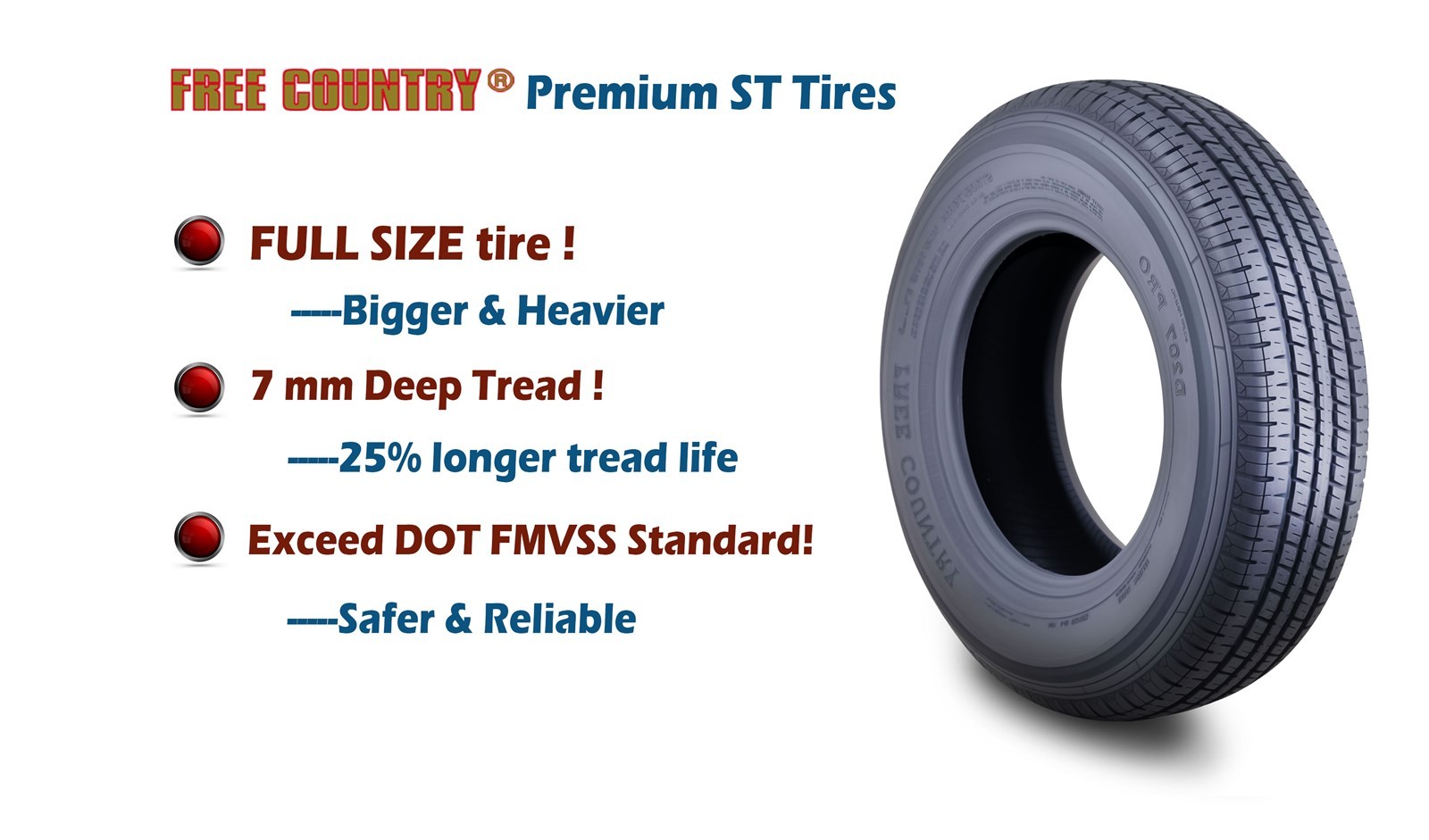 2 Free Country Trailer Tire Wheel ST205/75D15 8-Ply D 107N 5×4.5″ Galvanized Mod