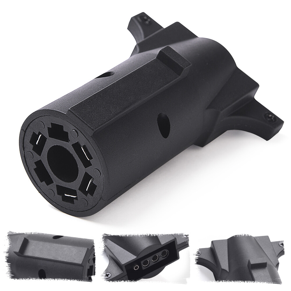 12V 7-Way RV Blade to Flat 4 PIN Trailer Tow Light Adapter Wiring Connector Plug