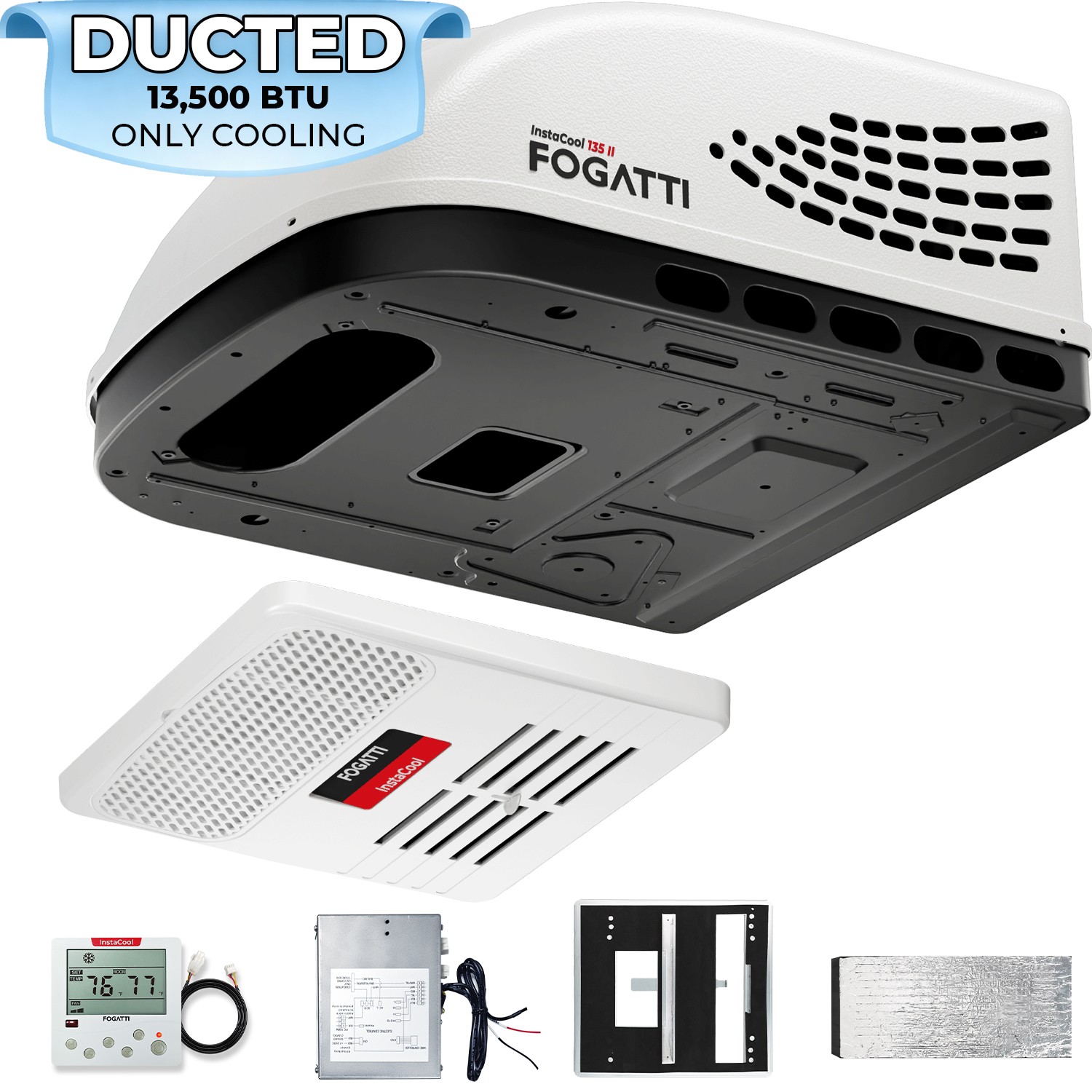 RV Air Conditioner 13,500 BTU Cooling All in One Rooftop AC Unit Replace Dometic