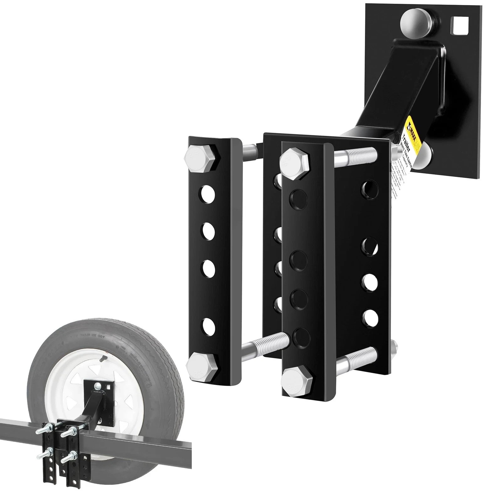 Boat Trailer Spare Tire Mount Carrier Wheel Cargo Holder Durable Powder Coat