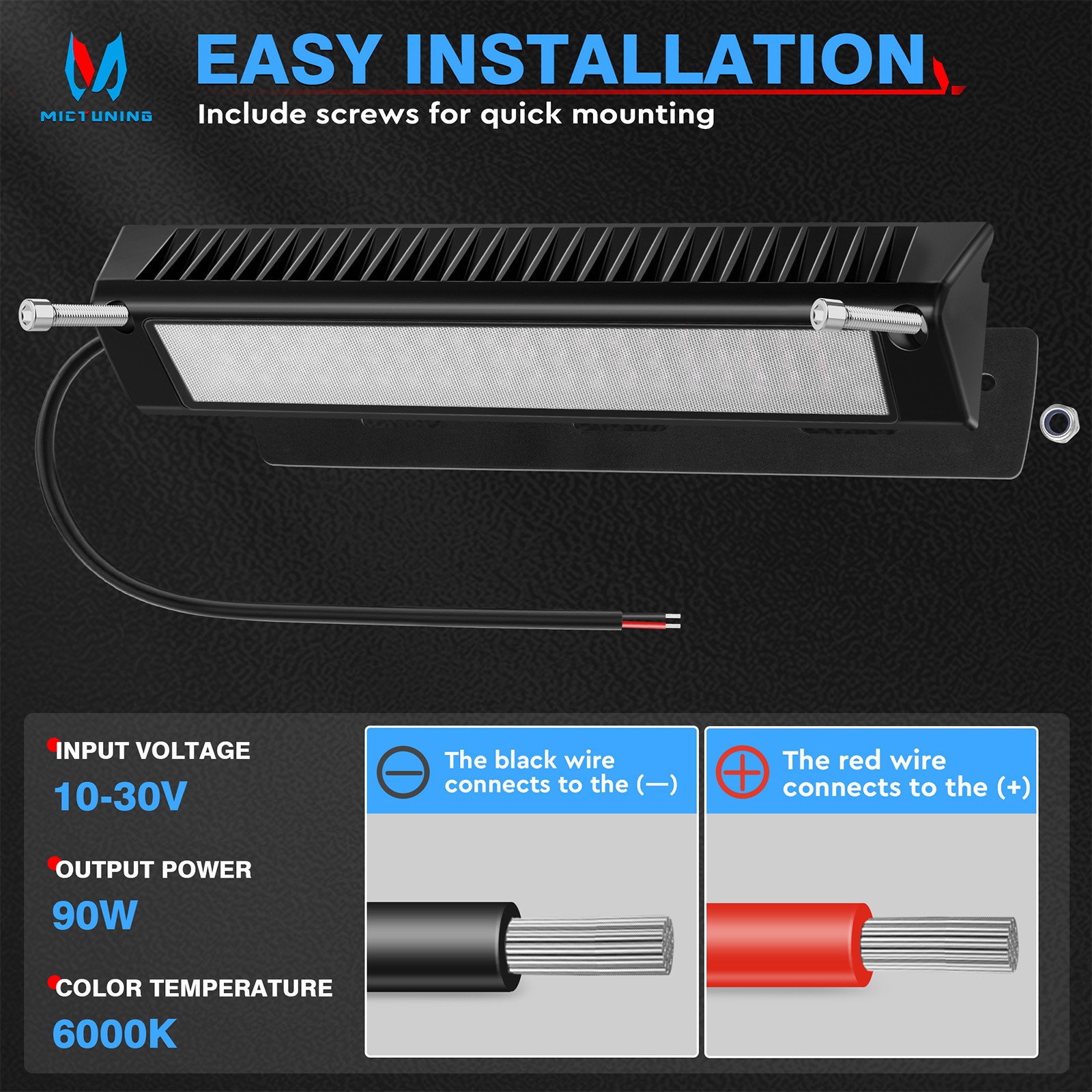 1PC RV Exterior Lights 13 Inch Porch Light 6000K White Beam 12V 24V LED Scene