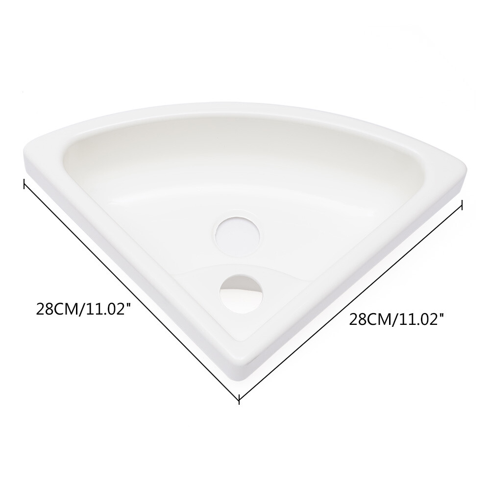 Wall-Mounted Sink Triangular Acrylic Corner Wash Basin WC Bathroom Counter Top