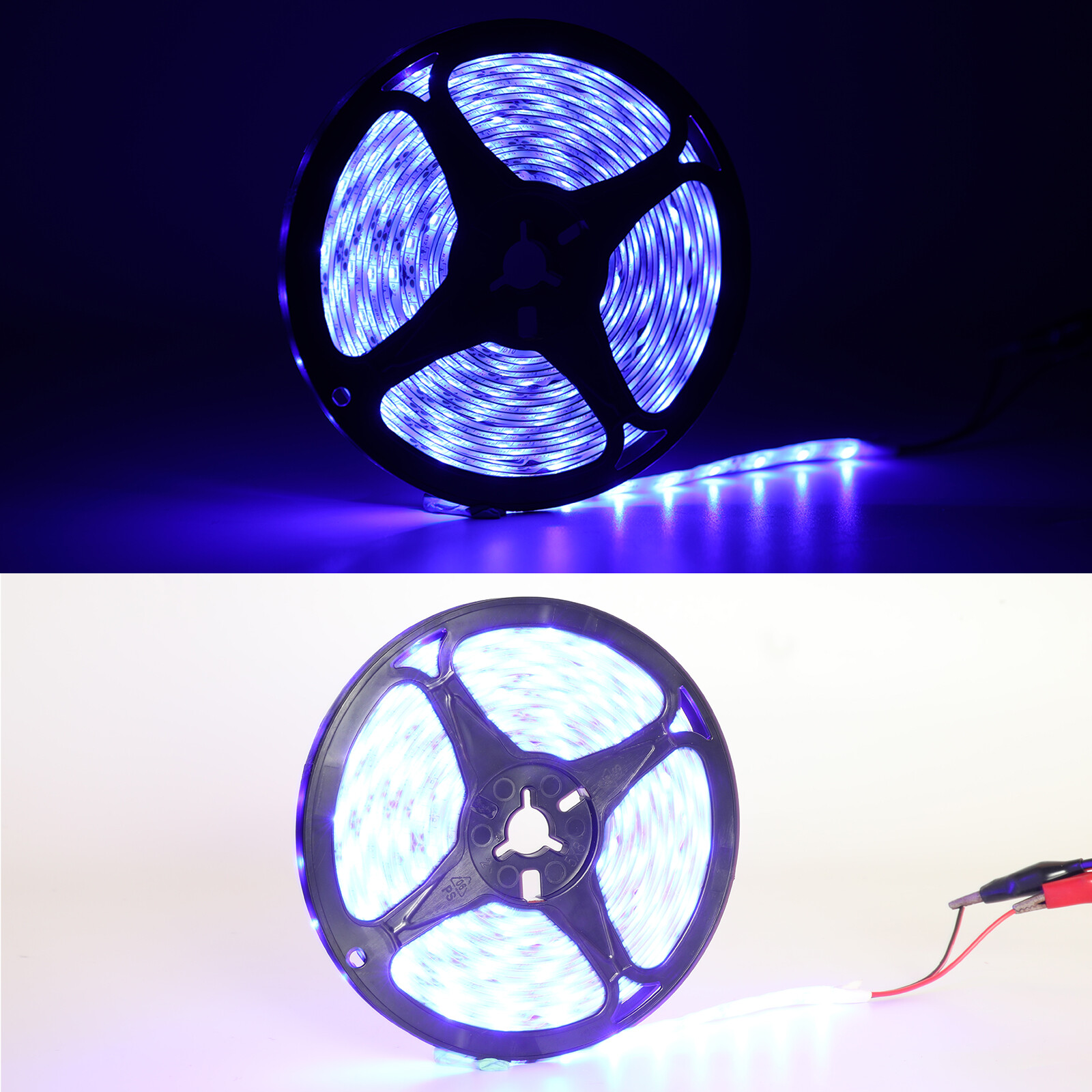 RGB LED Strip lights 5M 16.4ft Waterproof Flexible SMD 300 Blue For Bedroom 12V