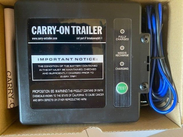 Carry-On Trailer Breakaway Kit with Charger and Switch # 2327 (NEW)