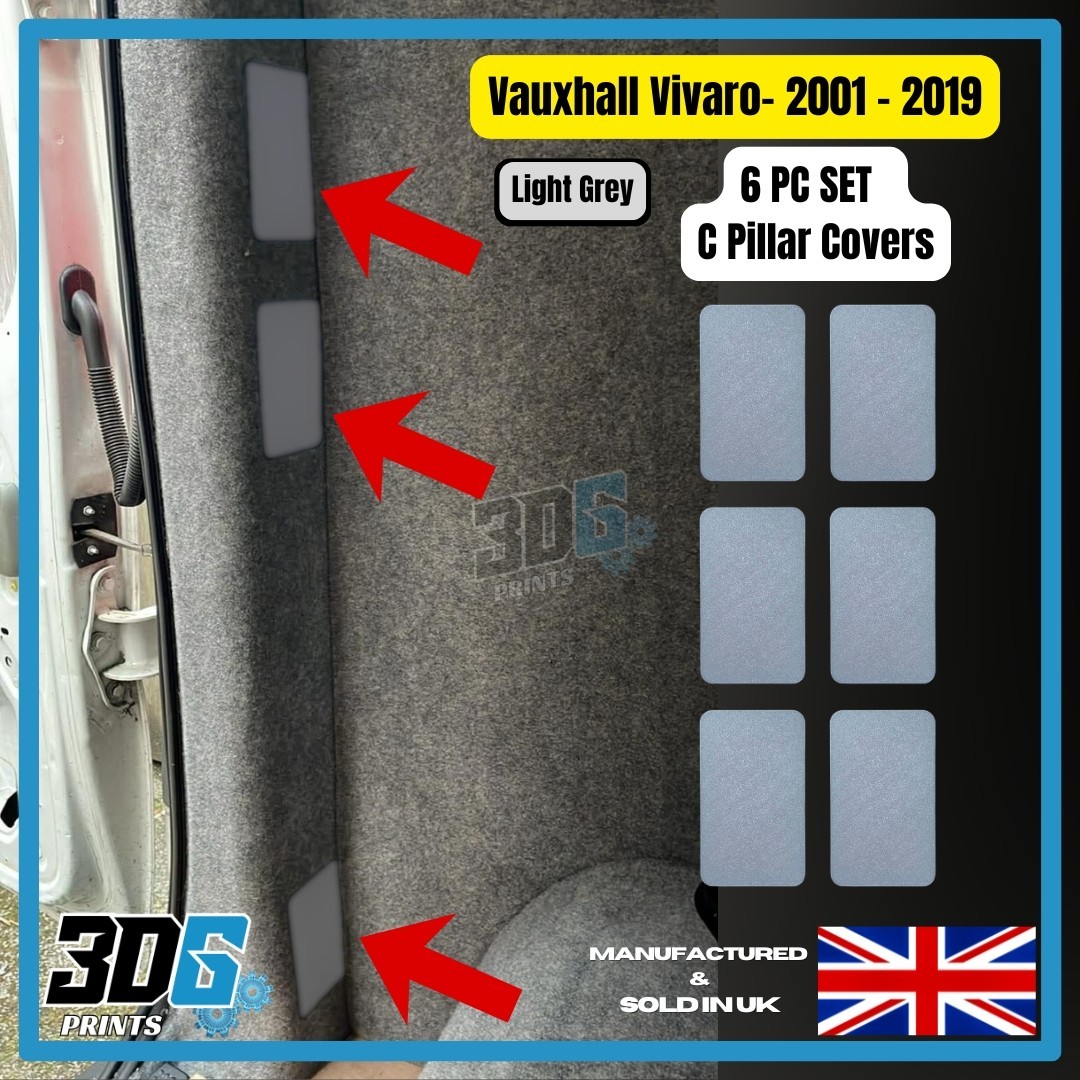 Light Grey Vauxhall Vivaro C Pillar Interior Covers Trims Van Camper Conversion