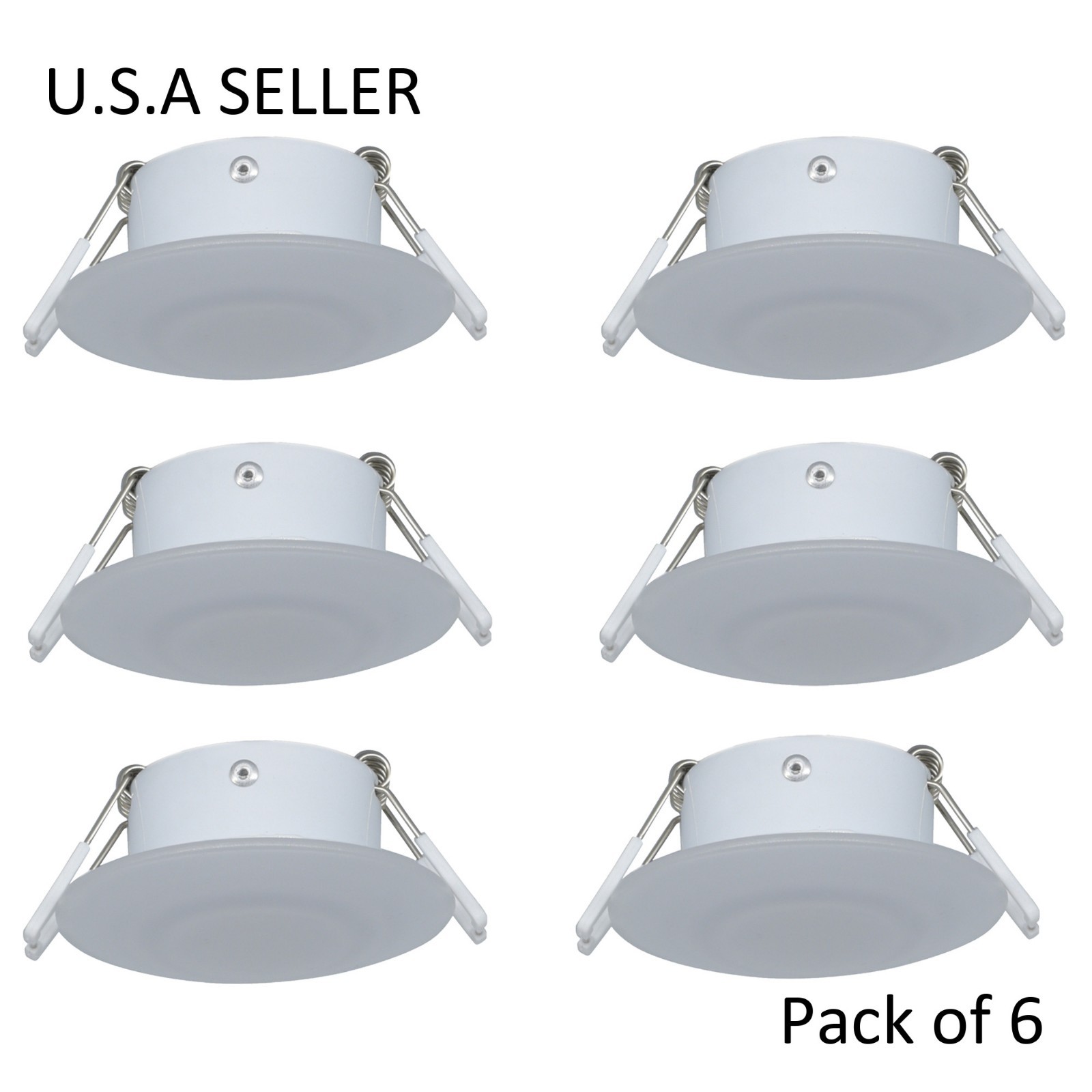 Facon 6Pcs 3Inch RV Puck Led Recessed Cabinet Light No Flicker for 12V DC
