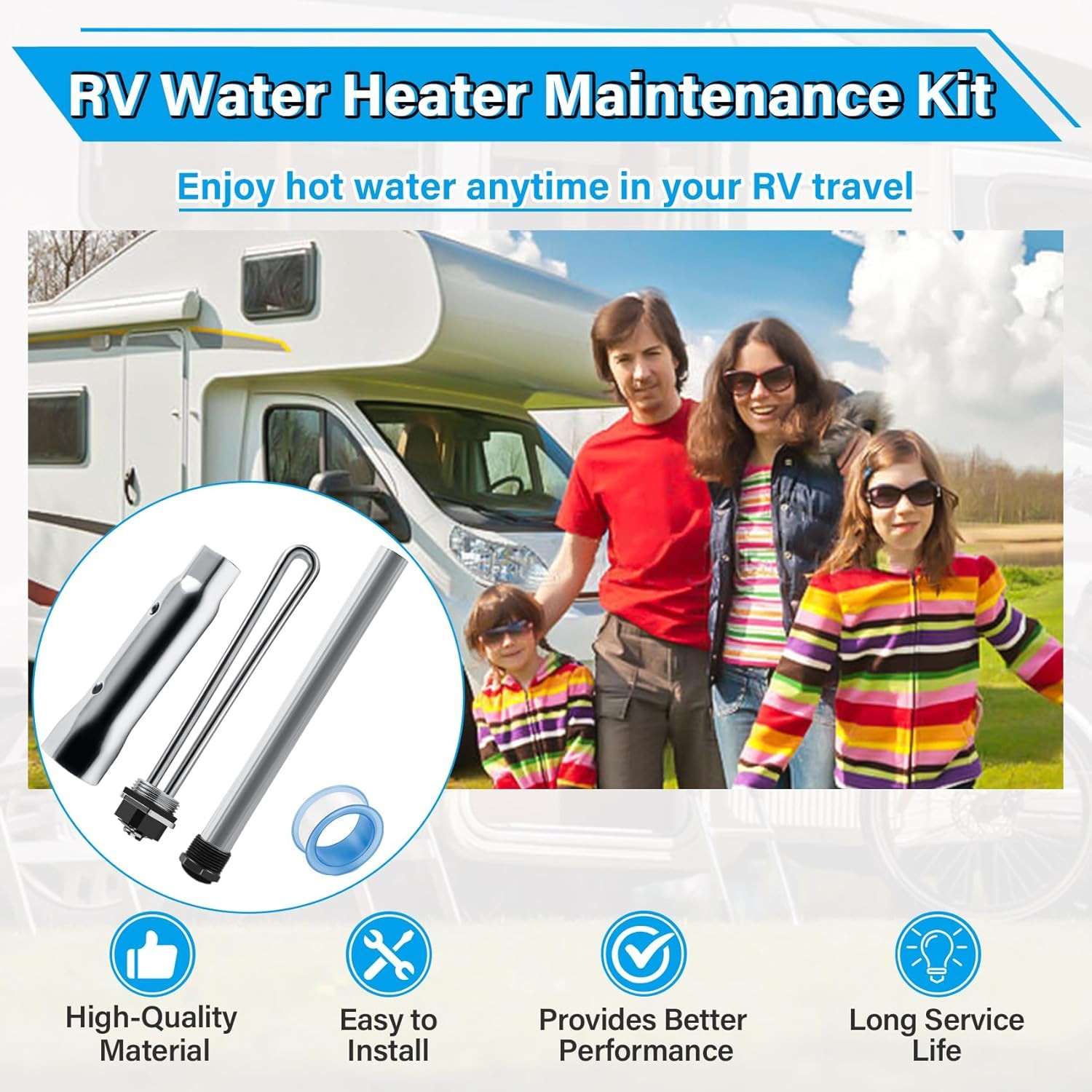 RV Water Heater Elements Kit Compatible with Suburban Water Heater Tanks,