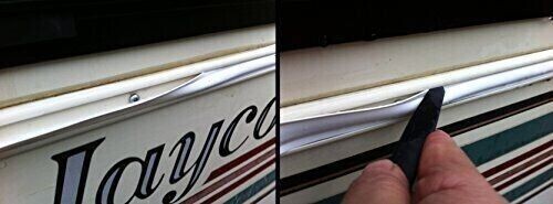 White Vinyl 5/8″ Insert Molding Trim Screw Cover RV Camper Travel Trailer 50 ft