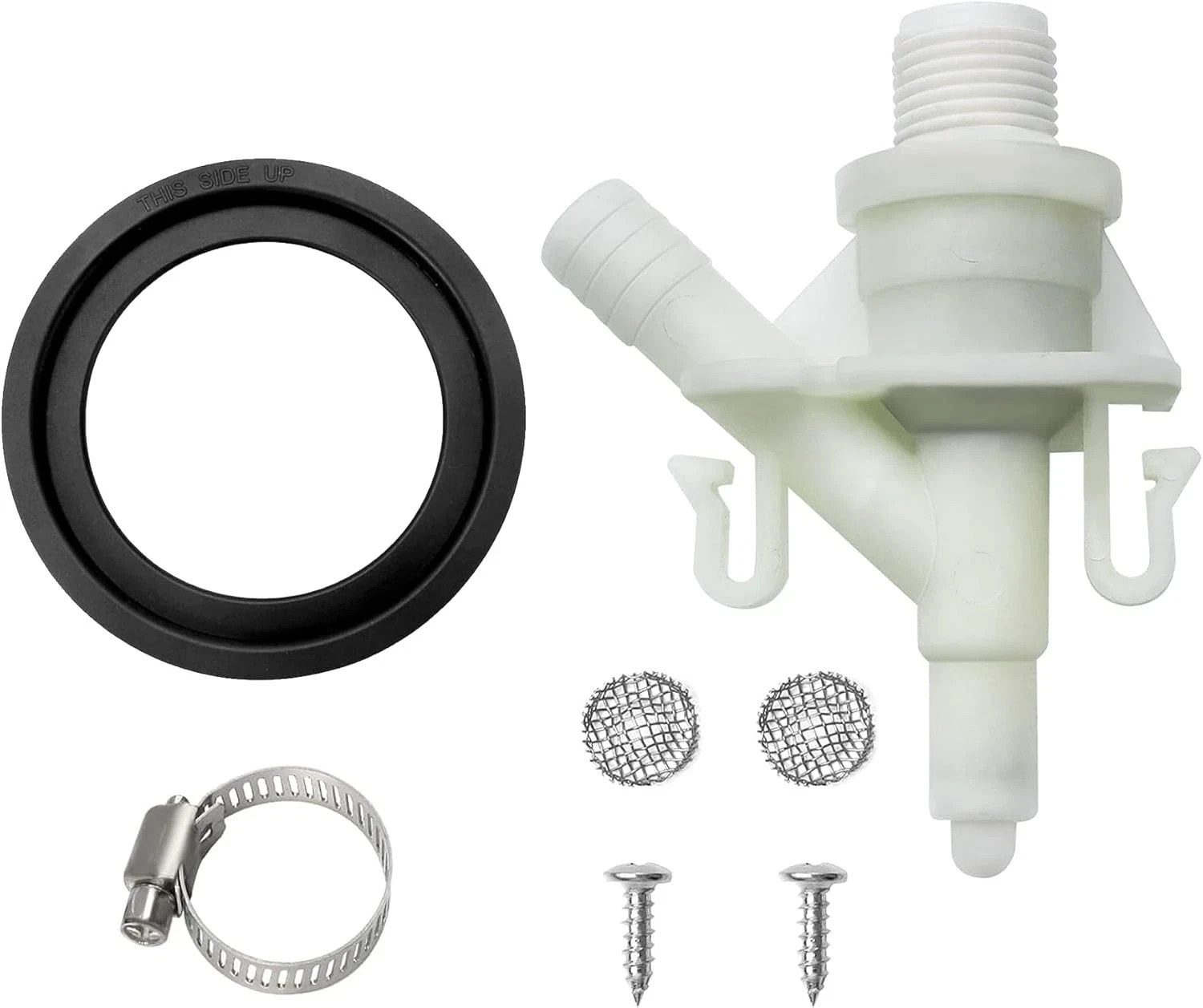 385311641 RV Toilet Water Valve and 385311658 Flush Ball Seal 1/8 cubic foot