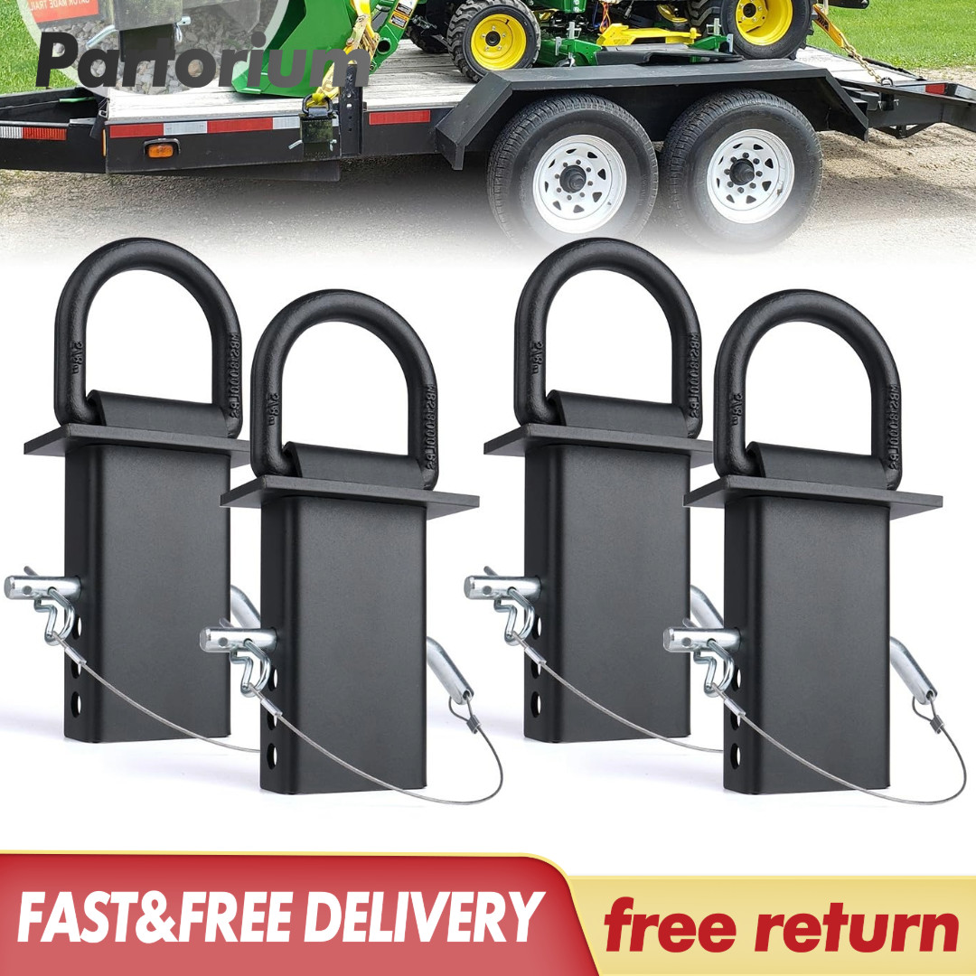 Heavy Duty D Rings for Trailer 2×4 Stake Pocket Tie Downs 18000lbs (4pack)