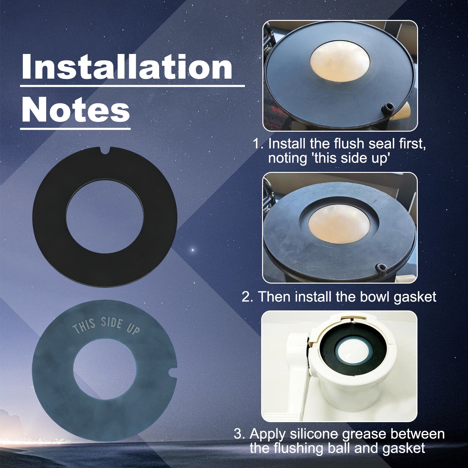 Marine Toilet Bowl Seal Kit for 385311462 Sealand 711-M28 2010 2011 Series