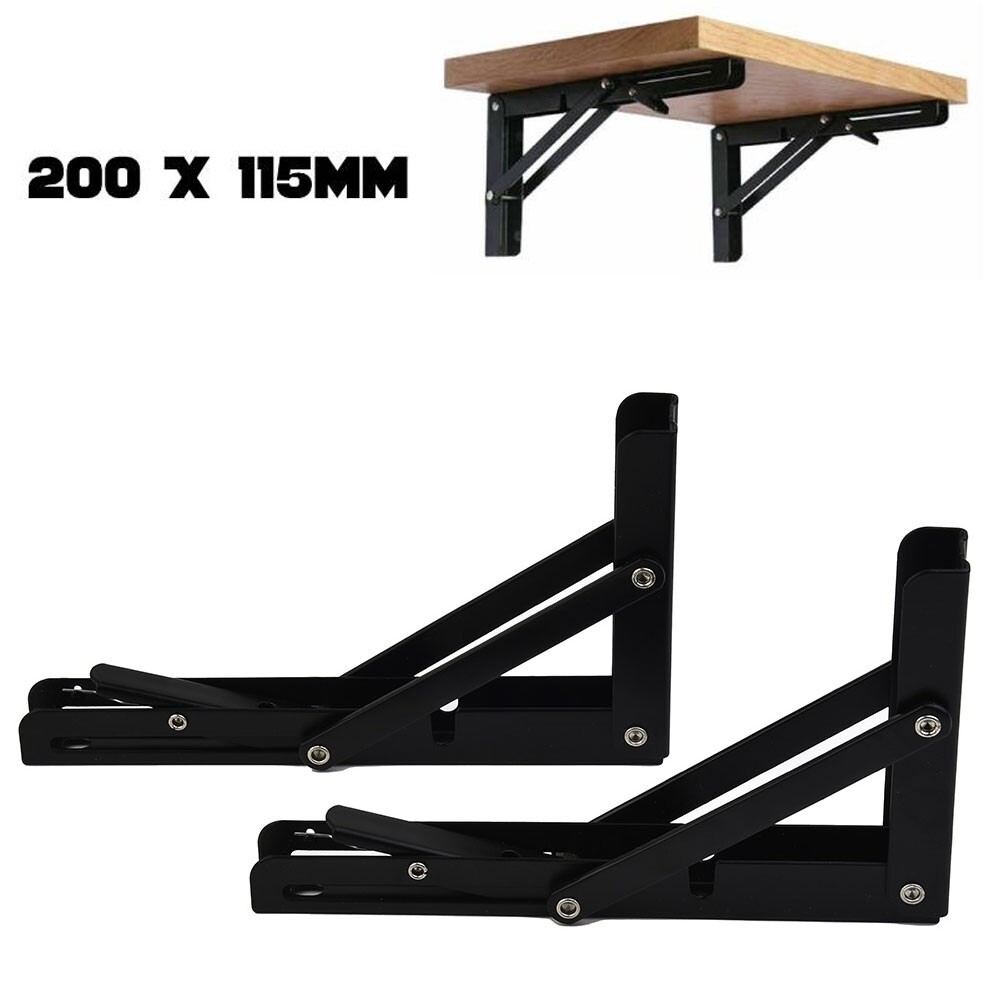 Finish Folding Bracket for MOTORHOME Table Shelf 200 X 115mm 2pcs Campervan