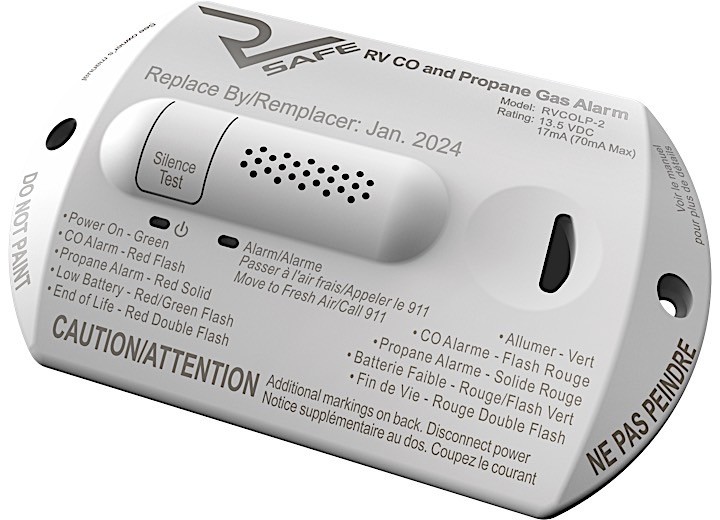 RV Safe RVCOLP-2W Carbon Monoxide CO / Propane Gas Alarm, 2-Wire, White