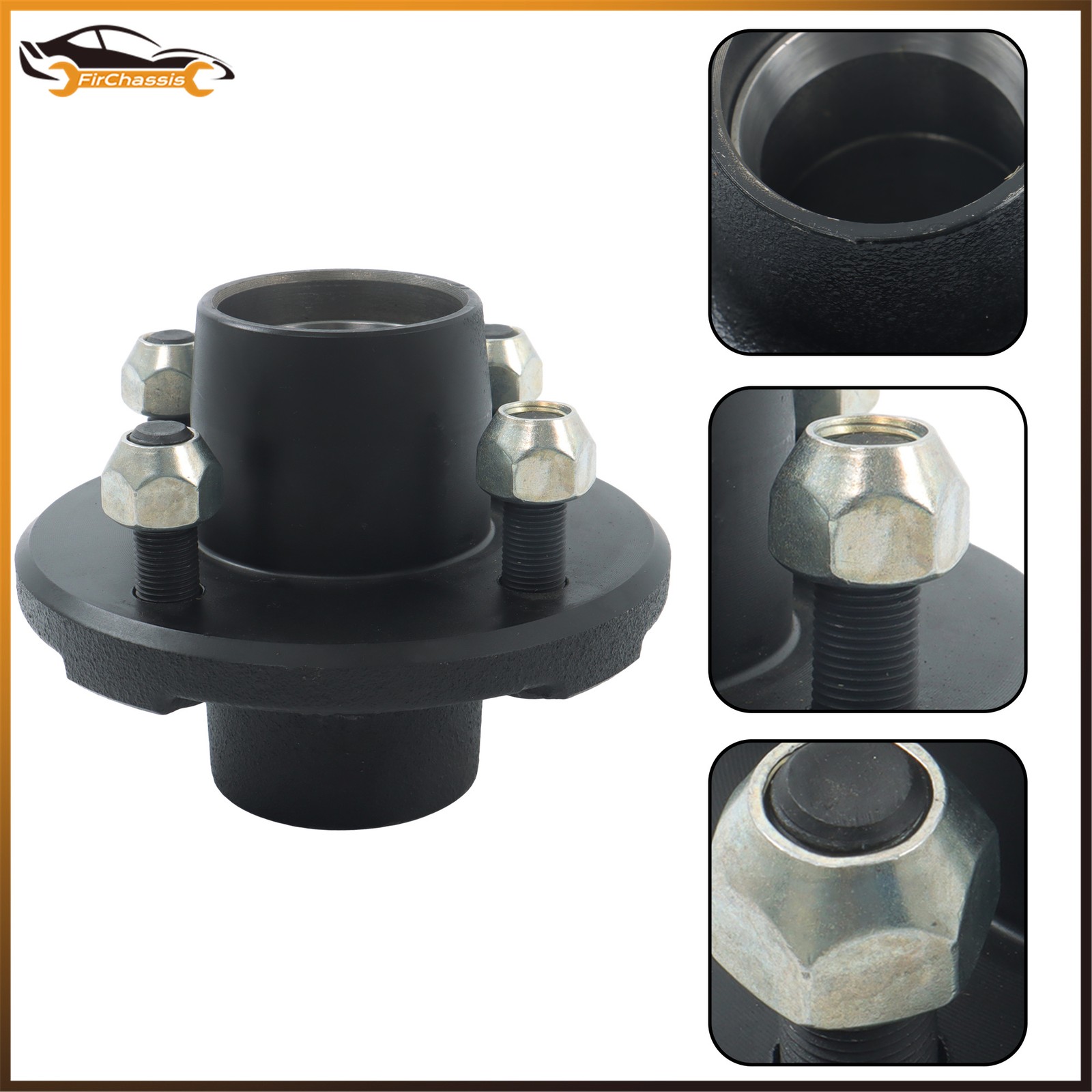 With Trailer Bearing 4 on 4′ Trailer Hub Kit and Square BT16 Spindle