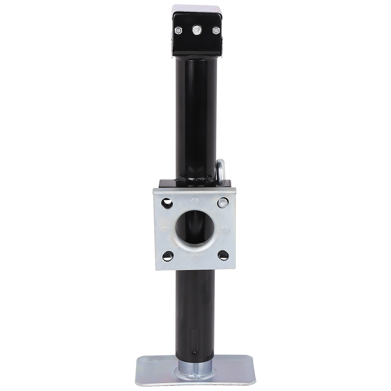 5000 lbs Capacity Adjustable Trailer Jack Weld-on Pipe Mount Swivel 15″ Travel