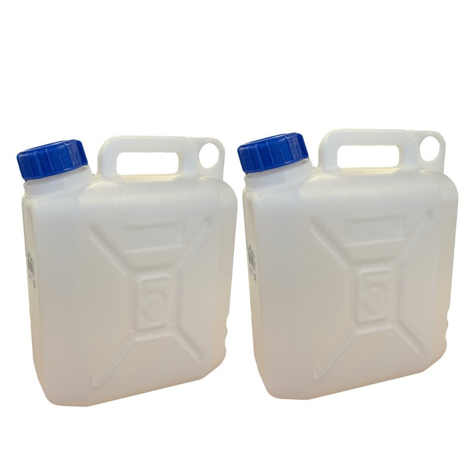 2x 5 Litre Jerry Can Food Safe Durable Water Container Caravan Campervan Camping