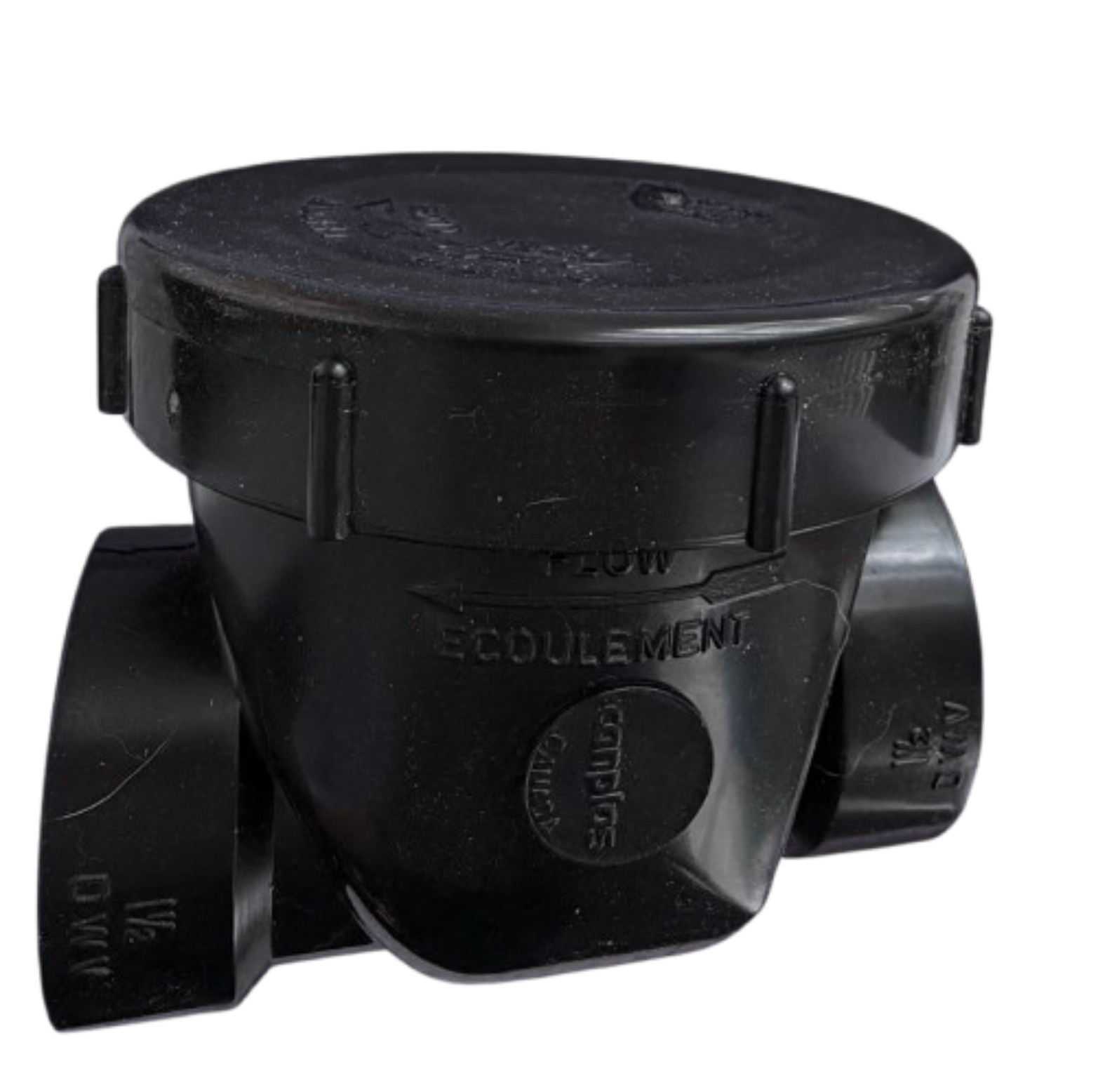 1.5″ Canplas 123281 DWV Backflow Preventer Valve Black Plastic Sewer Check Valve