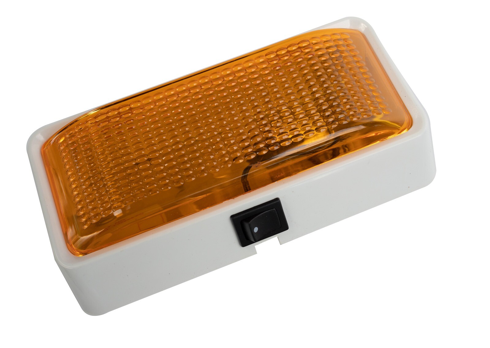 Peterson Mfg V384 RV/Camper/Trailer – Porch / Utility Light Amber Lens/ Switch