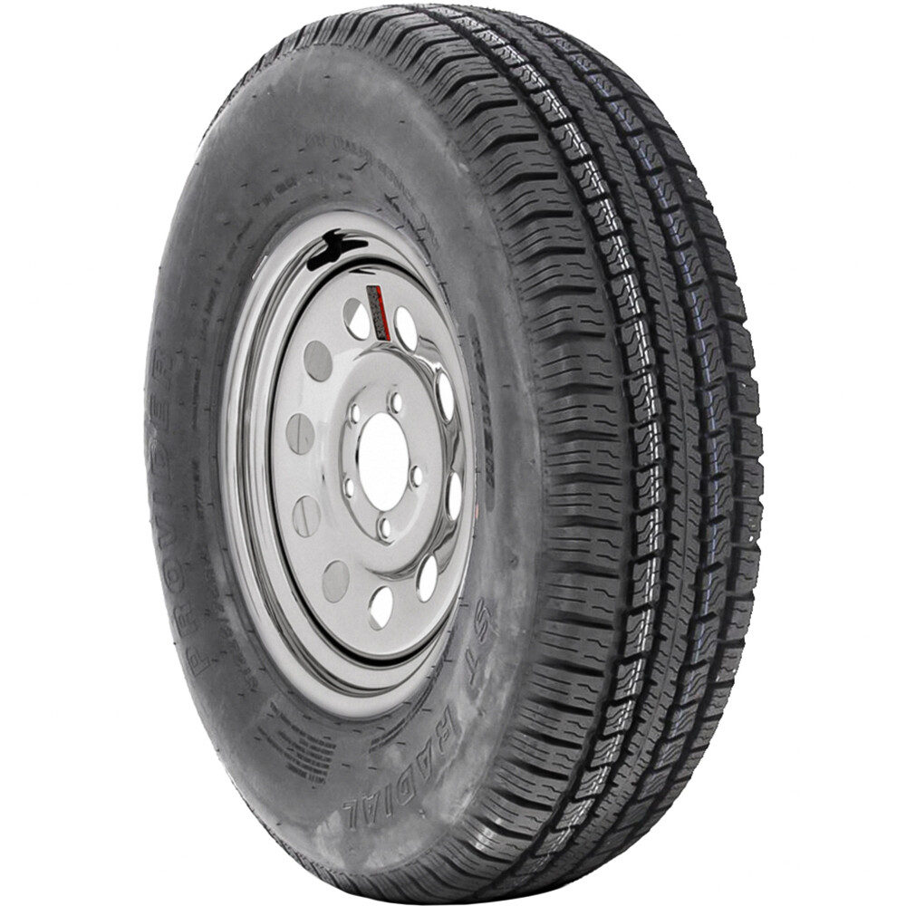 2 Taskmaster Provider ST 205/75R15 D 8 Ply, 5 x 5 Modular Silver Assembly