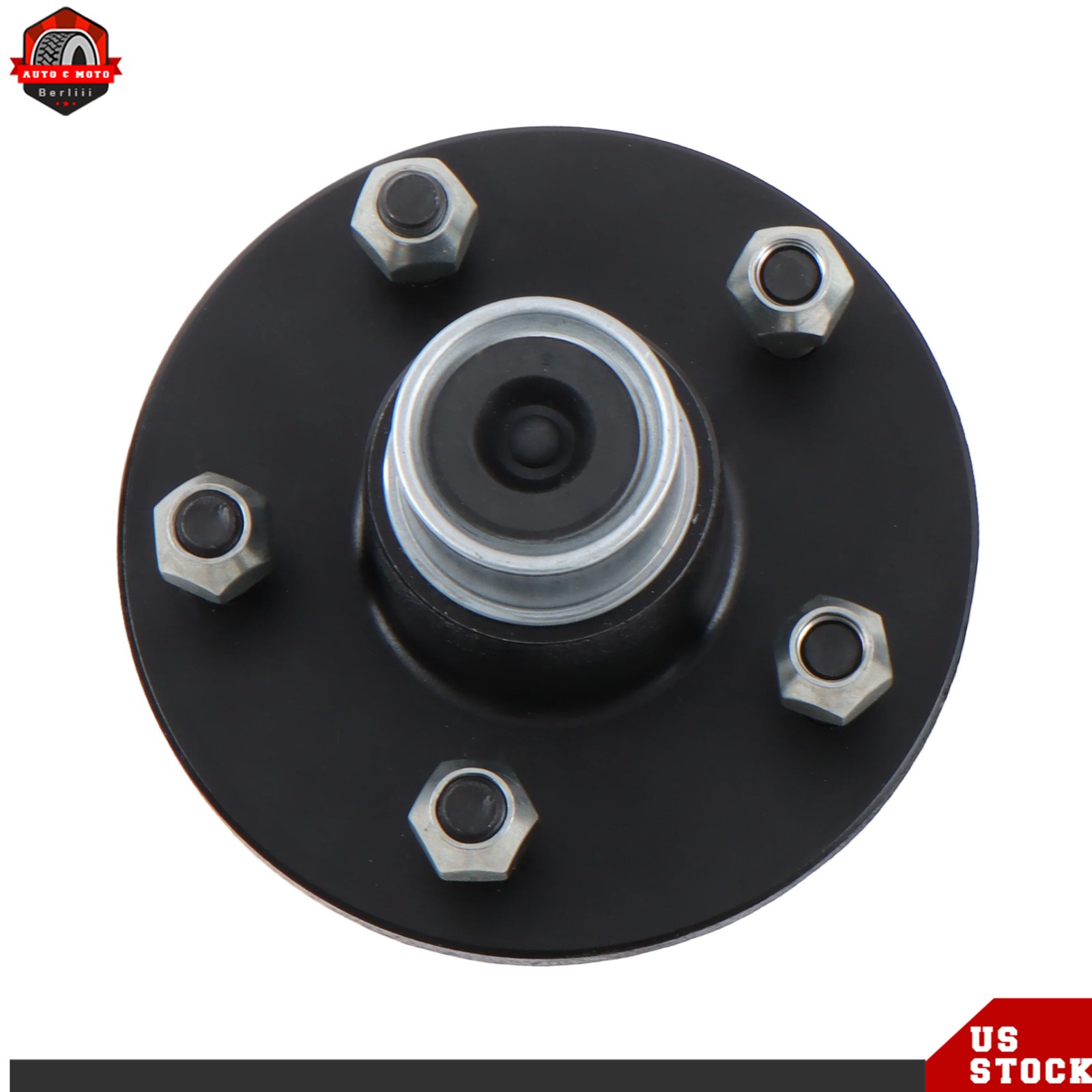 For 3500 lbs Axle 1/2 Pack 5 on 4.75″ Trailer Idler Hub Kit Circle #84 Spindle
