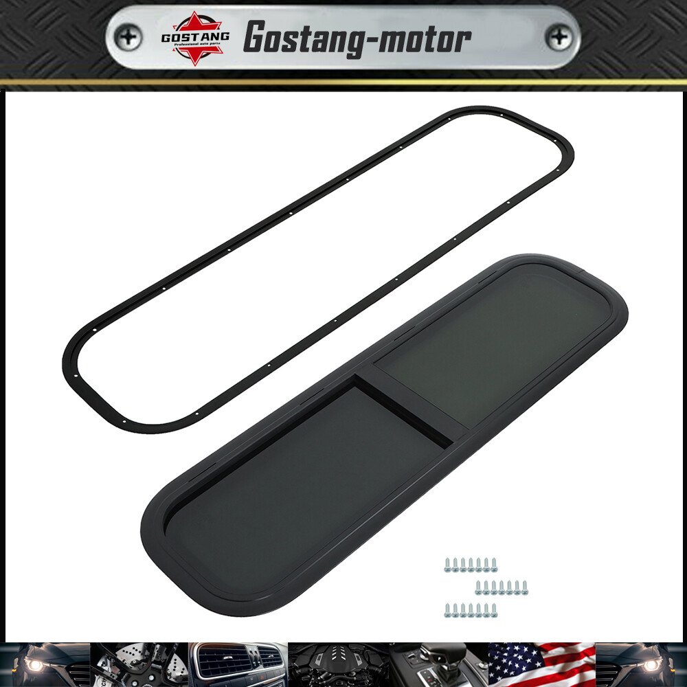 24″~48″ W × 12″~22″ H Horizontal Slider RV Window Cargo Trailer with Trim Ring