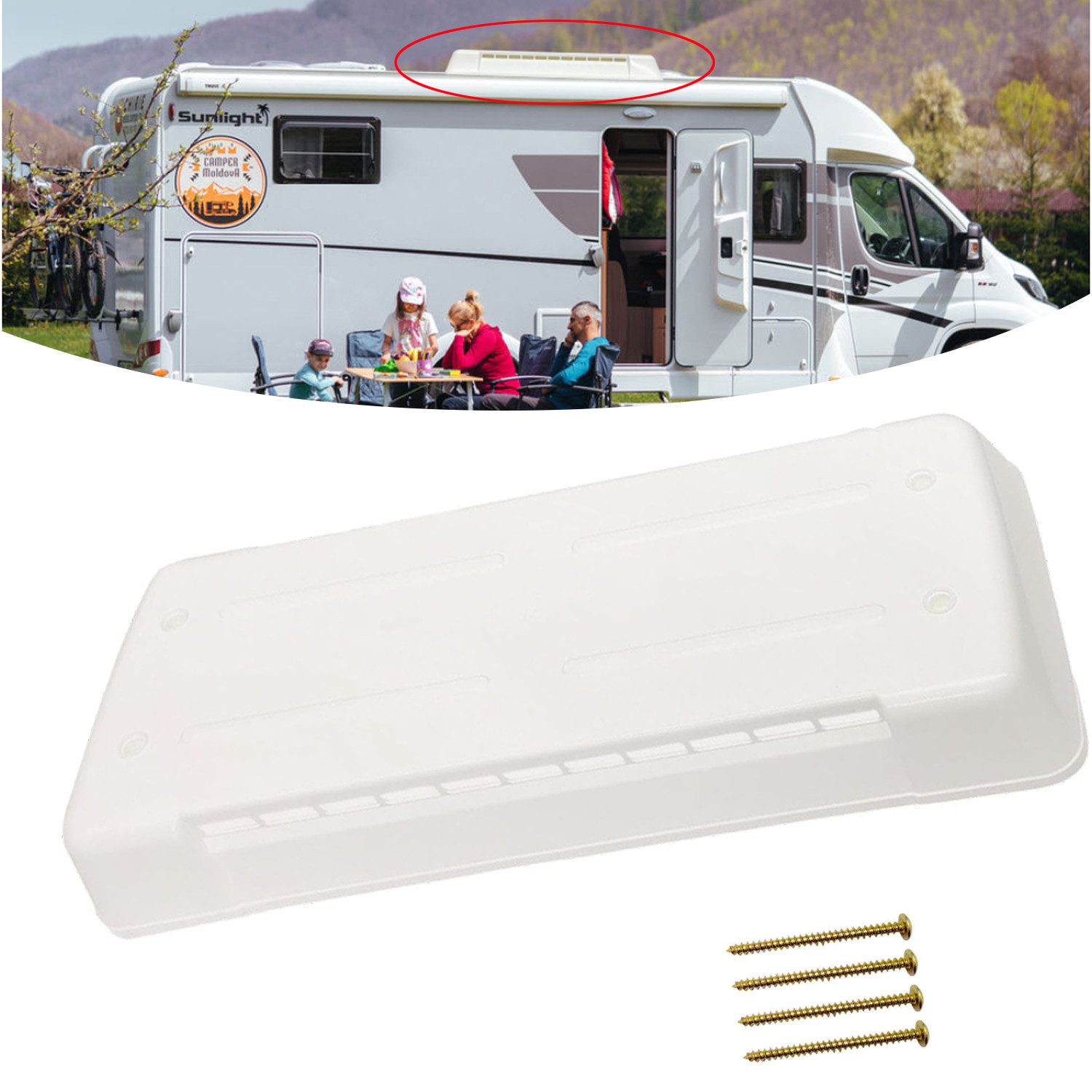 Refrigerator Vent Lid For Truck RV Camper #65528 For Dometic Refrigerator Vent
