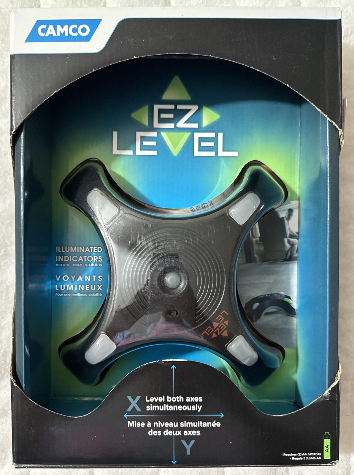 Camco Camper RV EZ Level Illuminated Indicator Lights Automatic Time Out Boxed