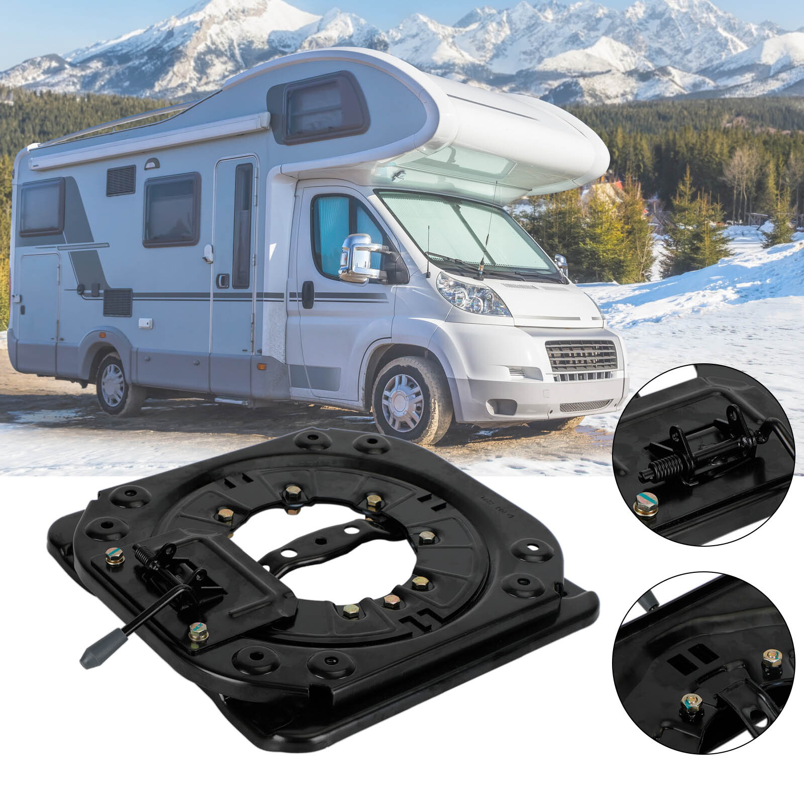 Universal Motorhome Seat Swivel Turntable Campervan Chassis Modification US UP