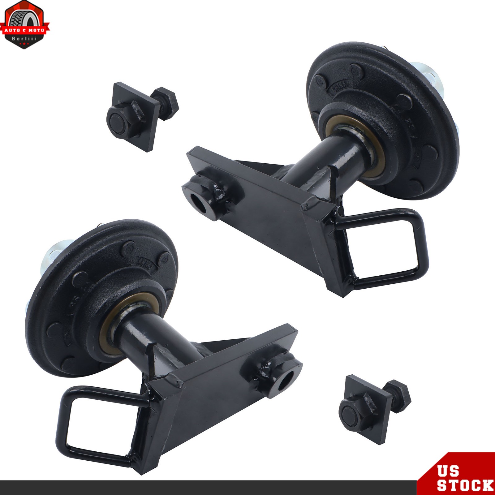 8 × 6.5 Lug Superior Shipping Container Wheels and Bolt-on Spindle Kits 8000LB
