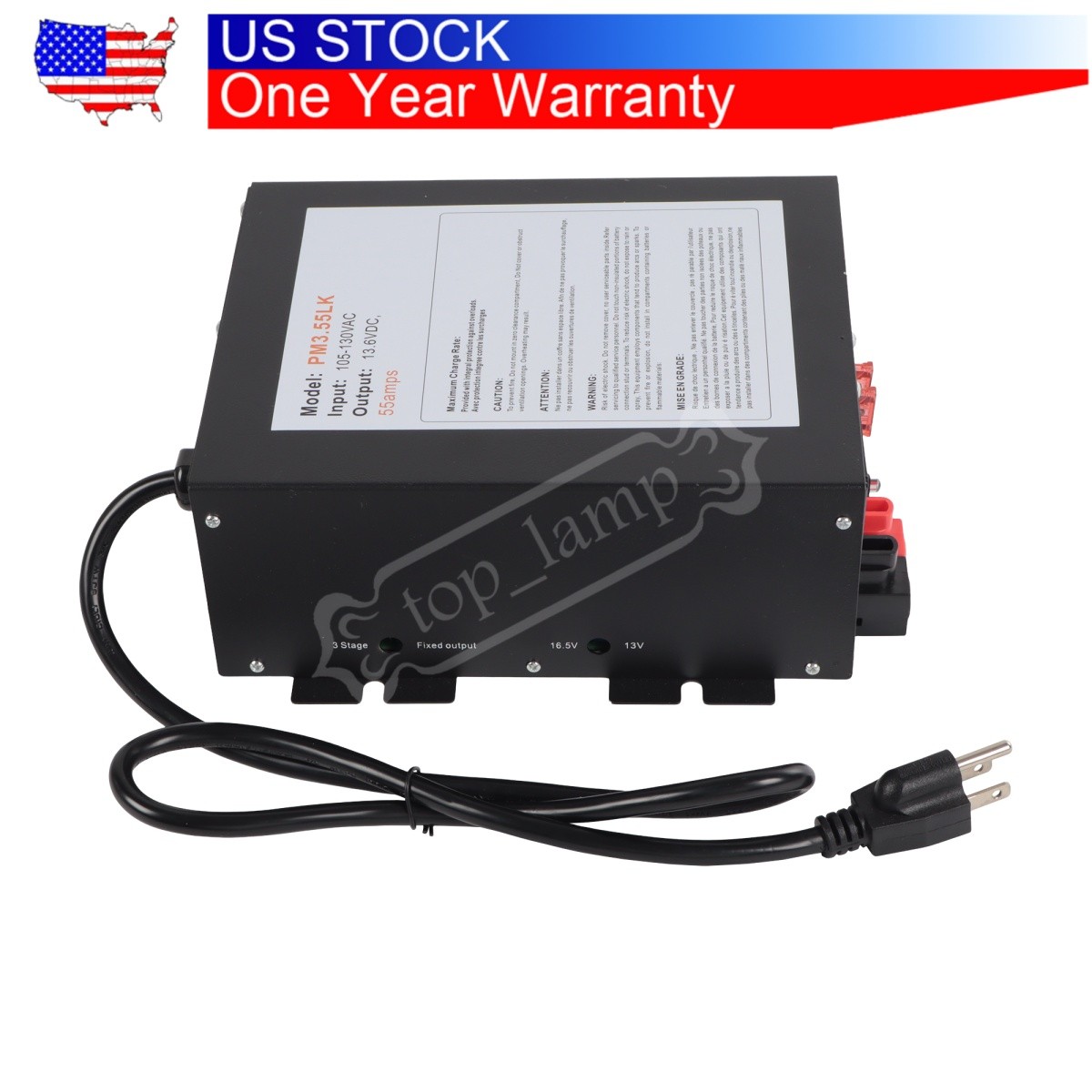 PD9260-C PM3-55LK 12 Volts 55 Amp Power Converter Battery Charger LED