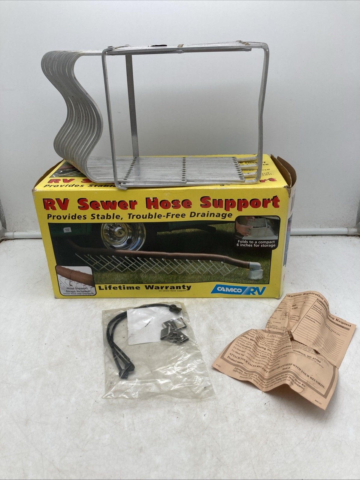 Vintage Camco RV Sewer Hose Support 40351 Aluminum 6’ Extension New in Box