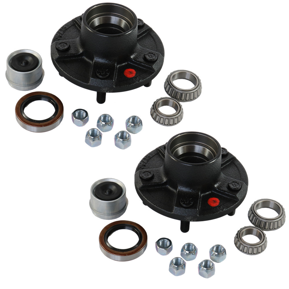 JDMSPEED 2 Trailer Idler Hub Kits 5 on 5 for 3500 lbs Axle – 22018K
