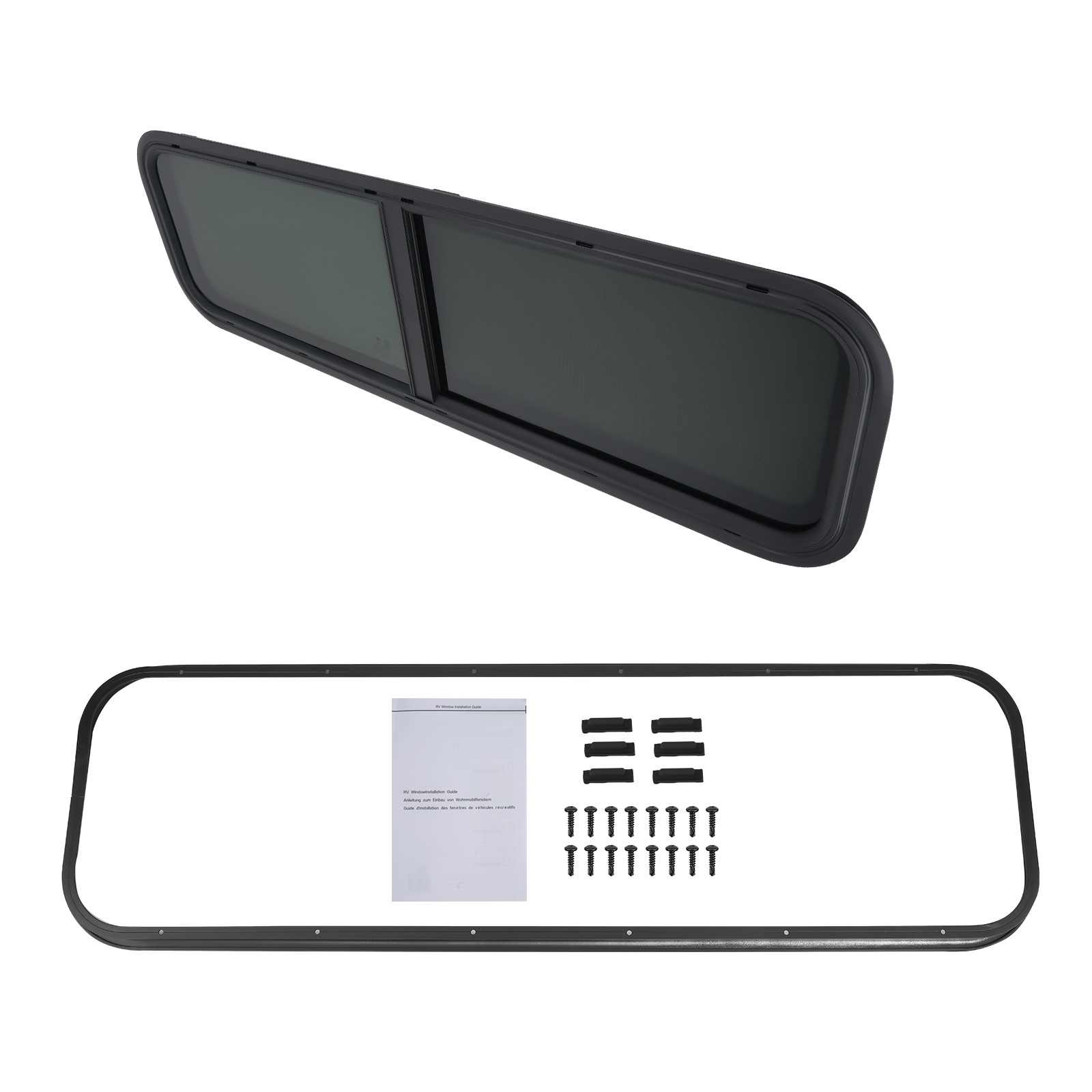 42″ Width x 12″ Height RV Horizontal Window for Camper/Trailer/Cargo/Food Truck