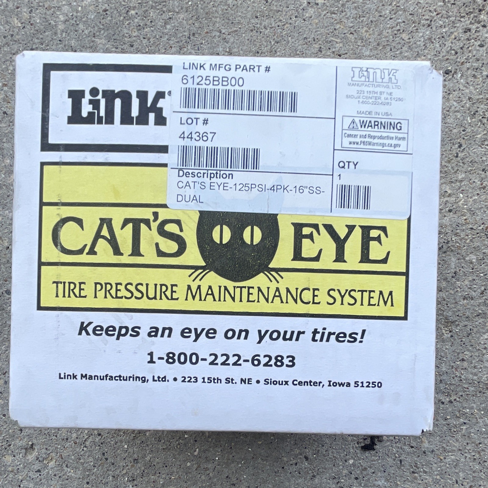 Cat’s Eye Tire Pressure Maintenance System Dual Trucks Trailer 125PSI 4pk SSteel