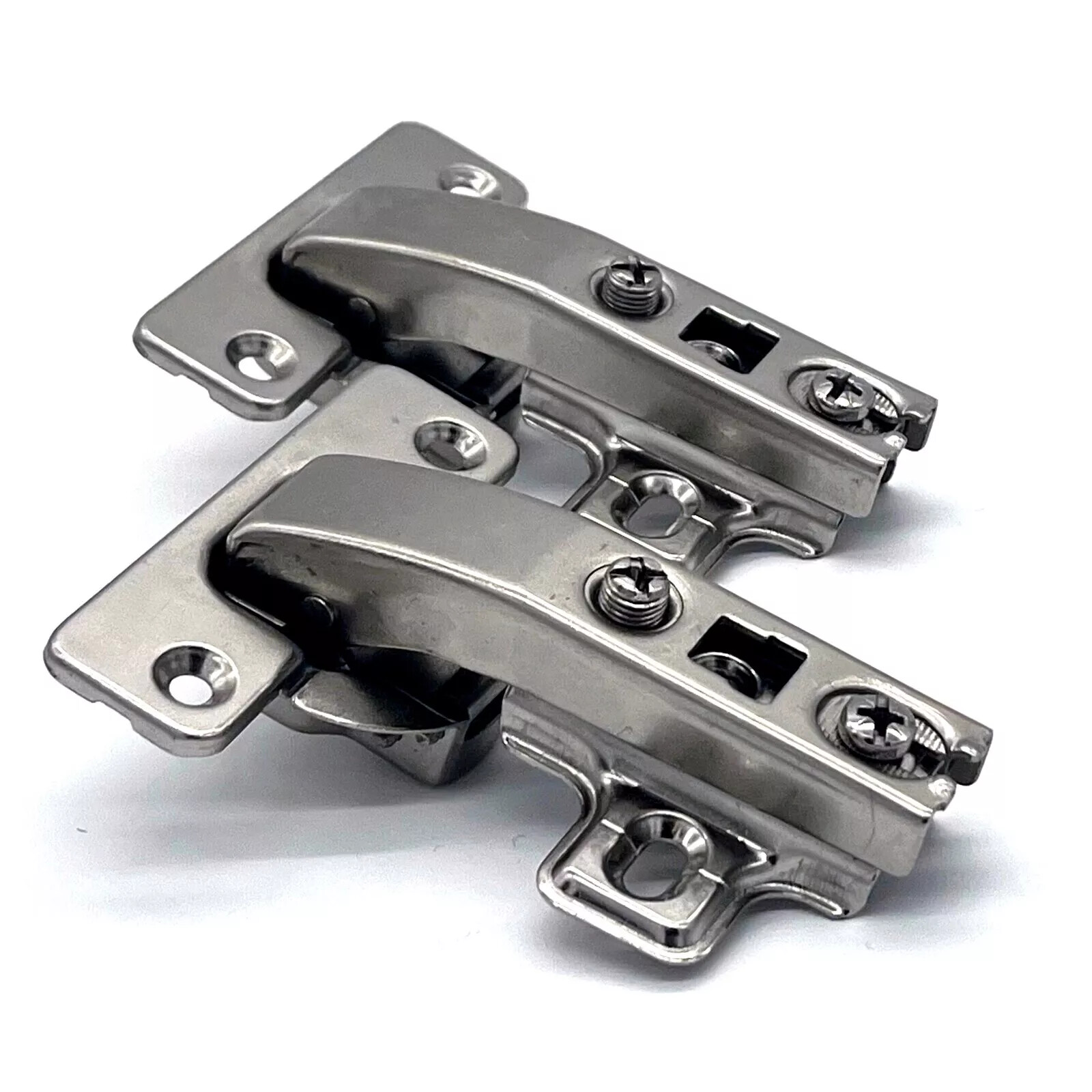 Push Button & 90º Hinges Cabinet Cupboard Campervan Motorhome Door Catch
