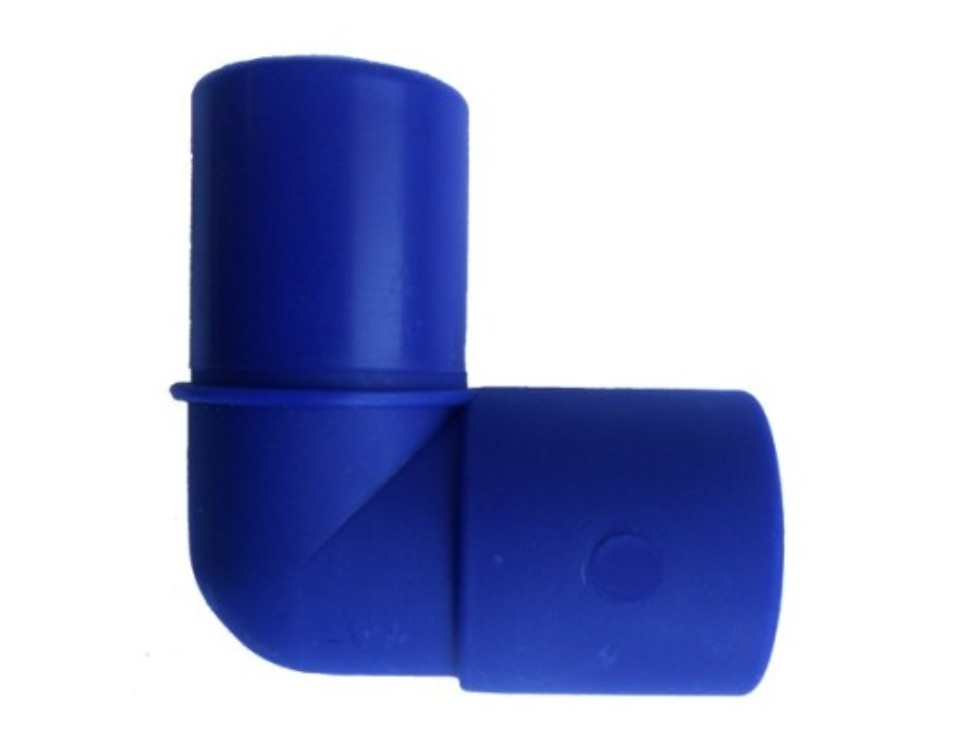 MOTORHOME CARAVAN MARINE WATER PIPE CONNECTOR 90 DEGREE 28MM BLUE FOOD GRADE